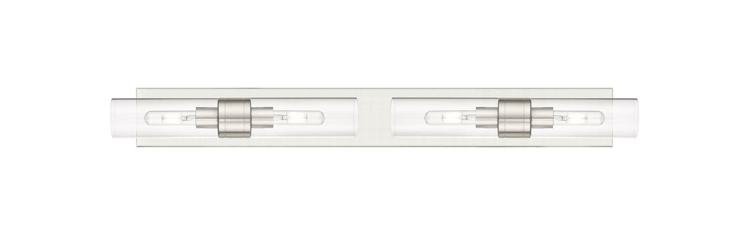 Innovations Lighting Boreas 8" Bath Vanity Light - Satin Nickel Vanity Lights Innovations Lighting Clear ; Glass Type: Clear  