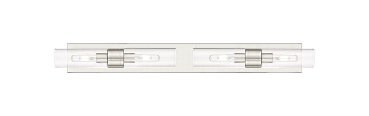 Innovations Lighting Boreas 8" Bath Vanity Light - Satin Nickel Vanity Lights Innovations Lighting Clear ; Glass Type: Clear  