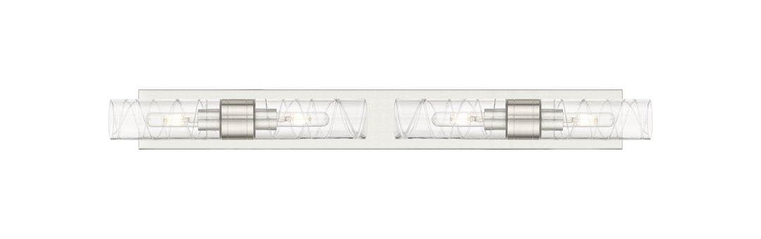 Innovations Lighting Boreas 8" Bath Vanity Light - Satin Nickel Vanity Lights Innovations Lighting Deco Swirl ; Glass Type: Transparent  