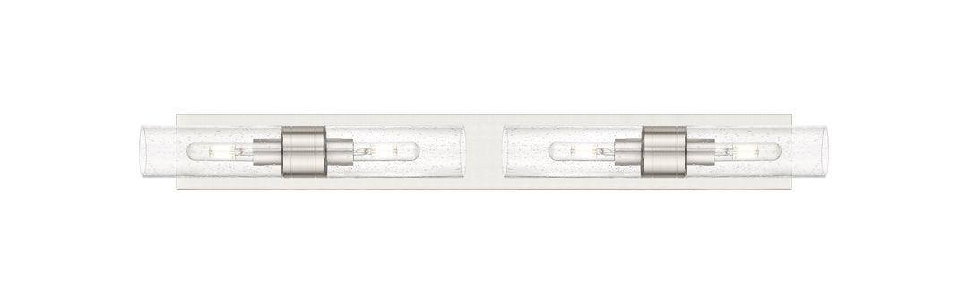 Innovations Lighting Boreas 8" Bath Vanity Light - Satin Nickel Vanity Lights Innovations Lighting Seedy ; Glass Type: Seedy  