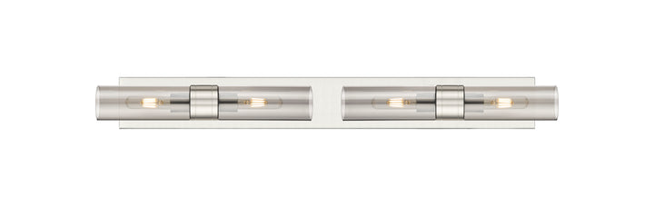 Innovations Lighting Boreas 8" Bath Vanity Light - Satin Nickel Vanity Lights Innovations Lighting Light Smoke ; Glass Type: Smoked  