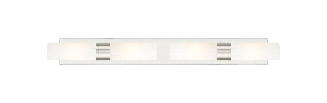 Innovations Lighting Boreas 8" Bath Vanity Light - Satin Nickel Vanity Lights Innovations Lighting Striped White ; Glass Type: Frosted  