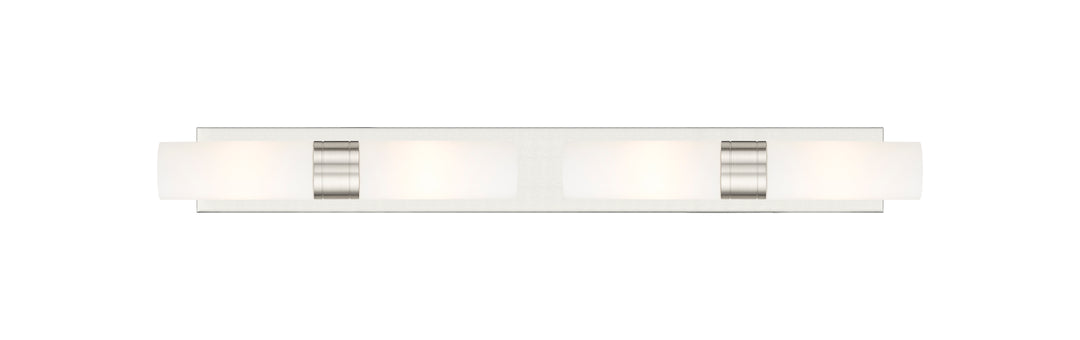 Innovations Lighting Boreas 8" Bath Vanity Light - Satin Nickel Vanity Lights Innovations Lighting White ; Glass Type: Frosted  