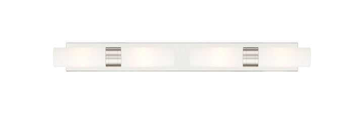 Innovations Lighting Boreas 8" Bath Vanity Light - Satin Nickel Vanity Lights Innovations Lighting White ; Glass Type: Frosted  