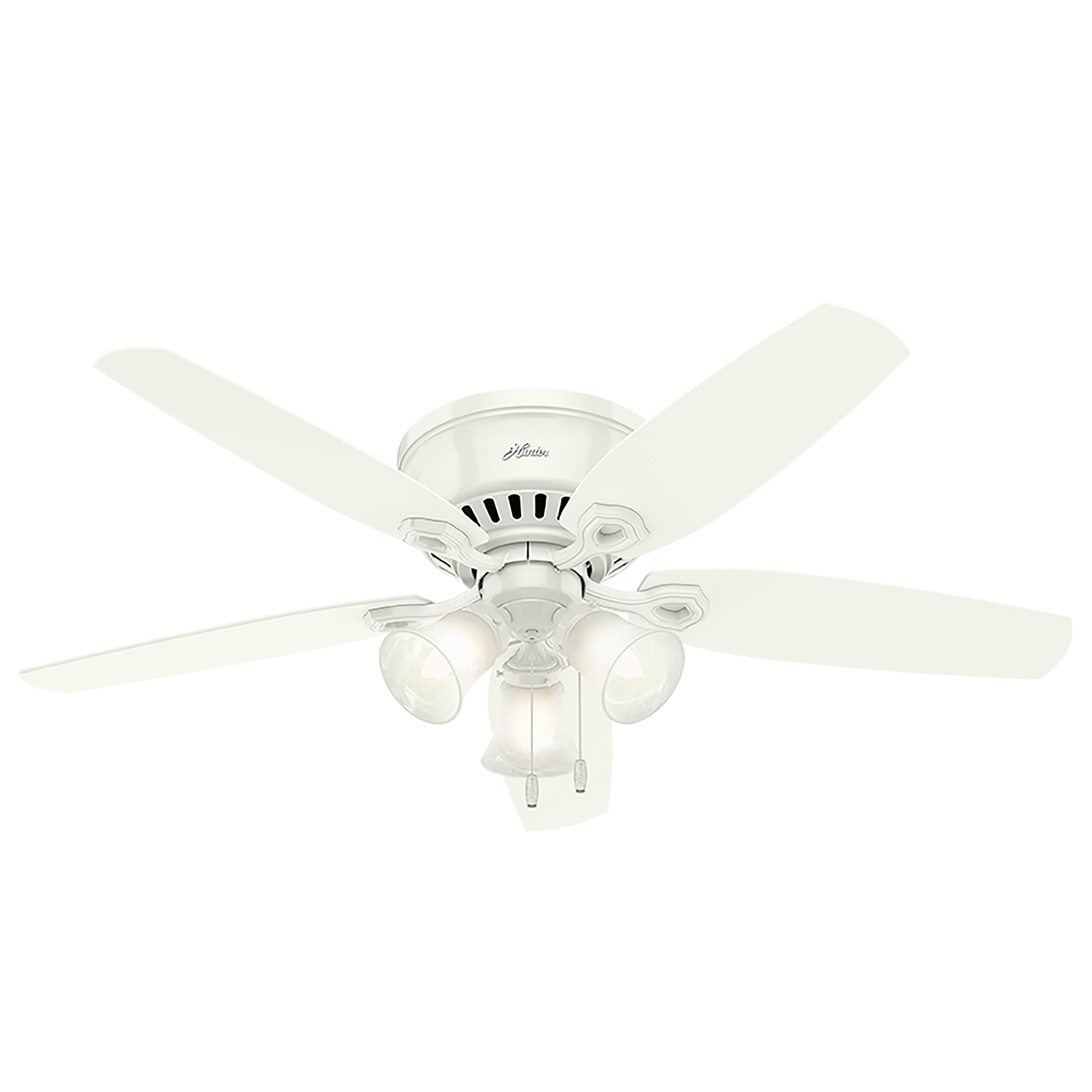 Hunter 52 inch Builder Low Profile Ceiling Fan with LED Light Kit and Pull Chain Ceiling Fan Hunter   