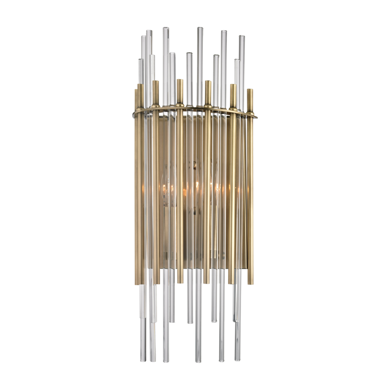 Hudson Valley Lighting Wallis Wall Sconce Wall Sconces Hudson Valley Lighting Aged Brass  