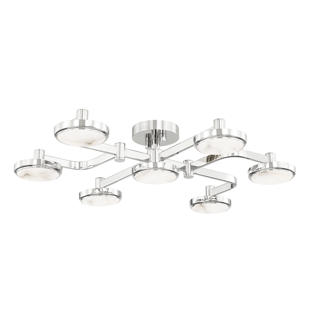 Hudson Valley Lighting Meander Semi Flush Ceiling Semi Flush Mounts Hudson Valley Lighting Polished Nickel  