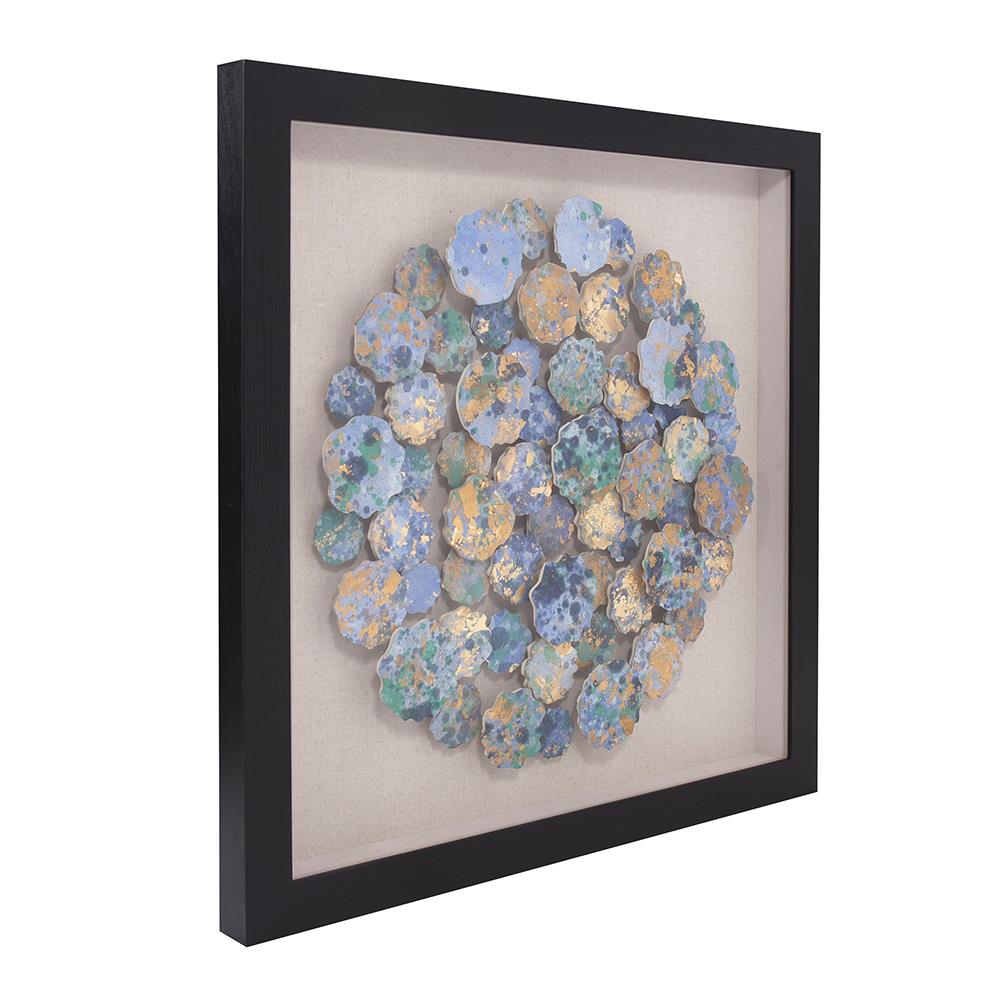 Howard Elliott Collection Abstract Chrysanthemum Shadowbox Art Wall Decor Howard Elliott Collection   