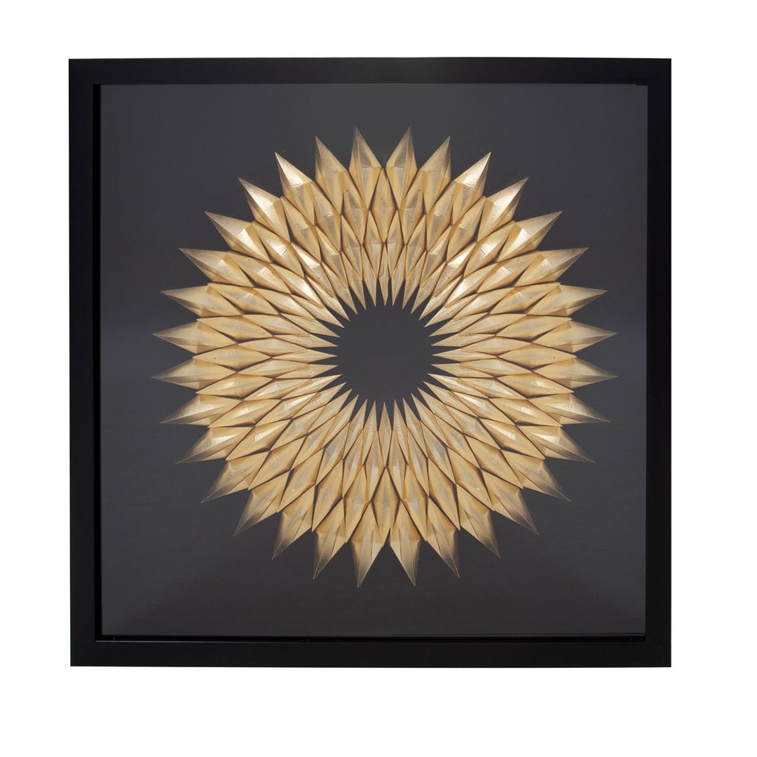 Howard Elliott Collection Inca Star of Gold Framed Art Wall Decor Howard Elliott Collection   