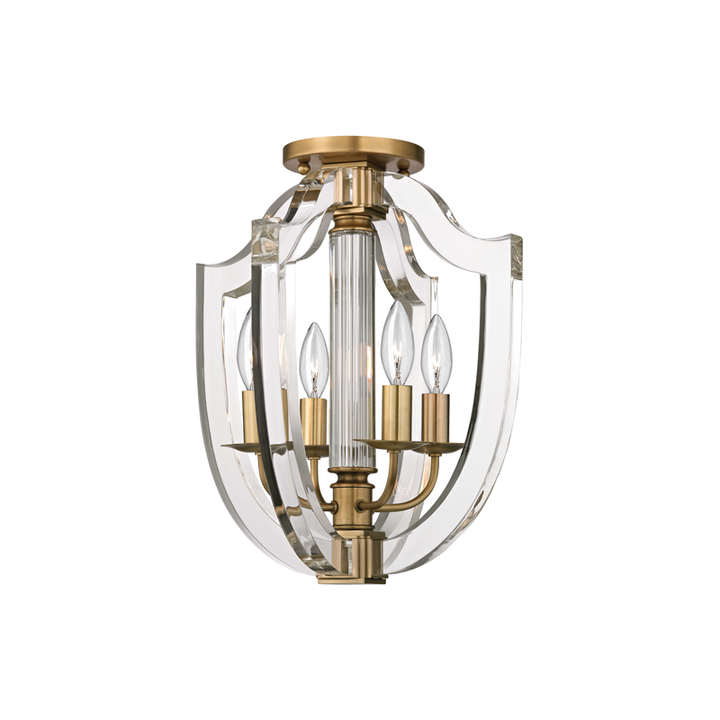 Hudson Valley Lighting Arietta Semi Flush Ceiling Semi Flush Mounts Hudson Valley Lighting Aged Brass  