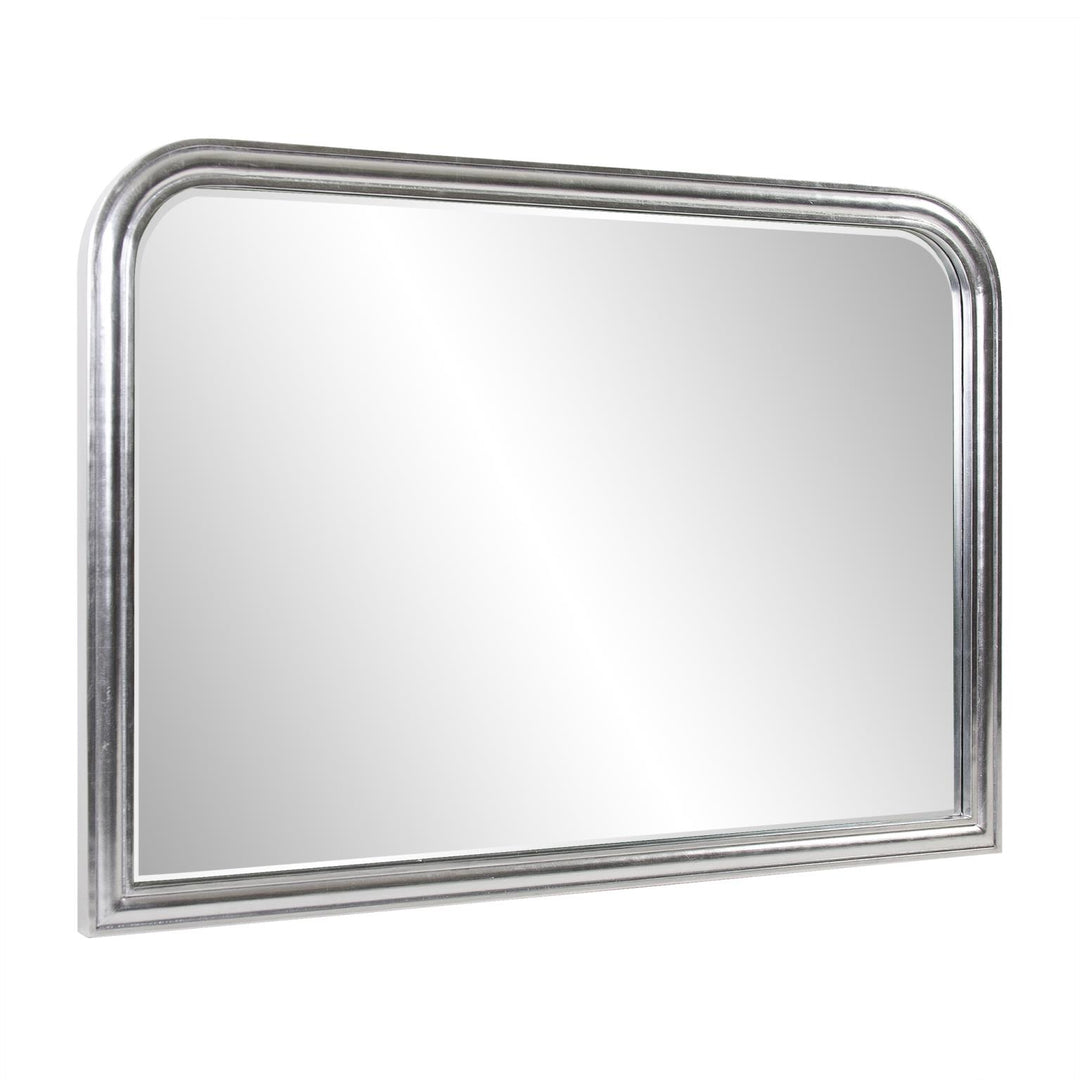 Howard Elliott Collection French Philippe Mantel Mirror, Bright Silver Leaf Mirrors Howard Elliott Collection   