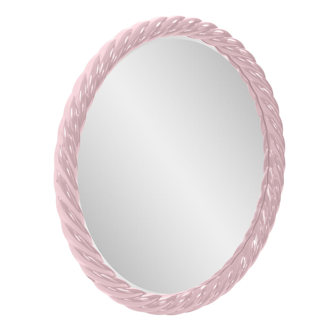 Howard Elliott Collection Gita Braided Round Mirror in Glossy Lilac