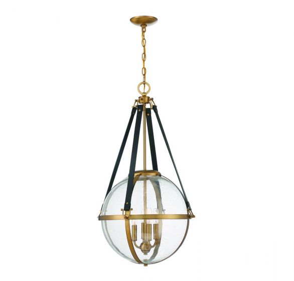 Savoy House Bozeman Pendant Pendants Savoy House Warm Brass 4 Seeded Glass