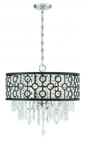 Savoy House Rory Pendant Pendants Savoy House Matte Black with Satin Nickel 4 