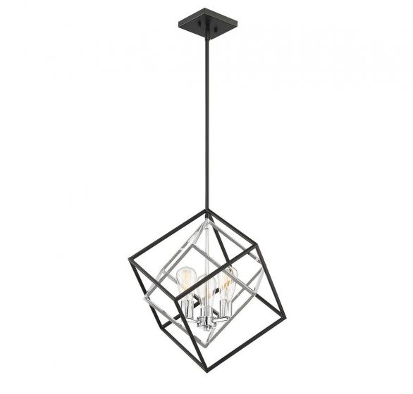 Savoy House Dexter Pendant Pendants Savoy House Matte Black with Polished Chrome Accents 3 