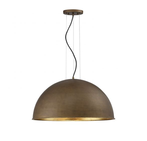 Savoy House Sommerton Pendant Pendants Savoy House Rubbed Bronze with Gold Leaf 3 Metal