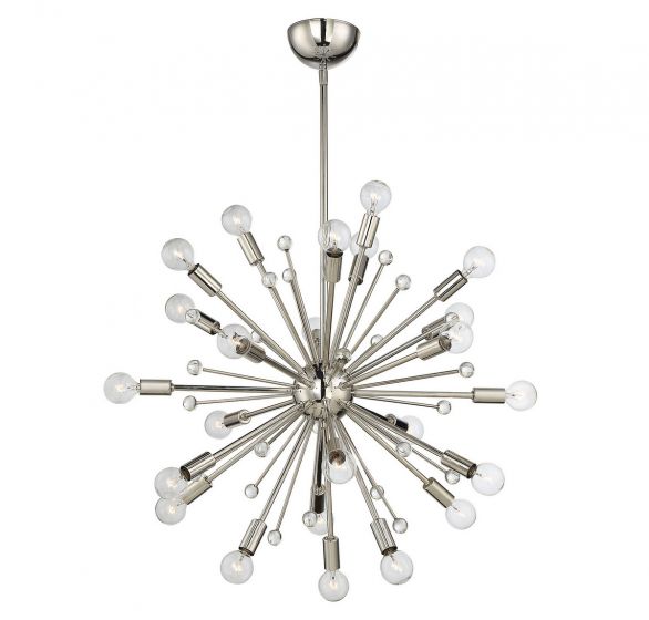 Essentials Galea Chandelier Chandeliers Savoy House Polished Nickel 24 