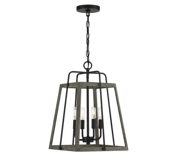 Savoy House Hasting Pendant Pendants Savoy House Noblewood with Iron 4 