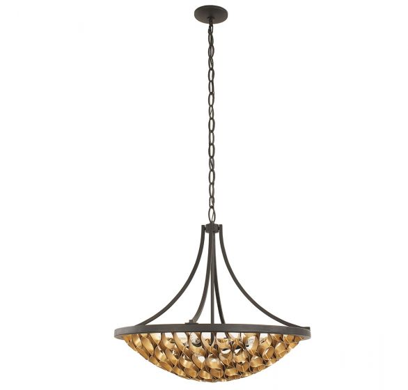 Savoy House Ventura Pendant Pendant Savoy House Matte Black and Gold 6 