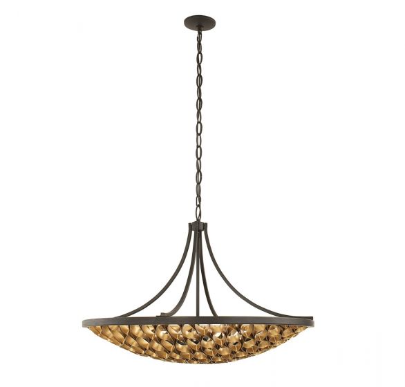 Savoy House Ventura Pendant Pendant Savoy House Matte Black and Gold 8 