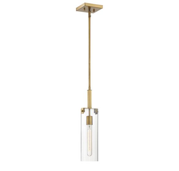 Savoy House Essentials Winfield Mini-Pendant Mini-Pendants Savoy House 5.13x5.13x15.75 Brass Clear