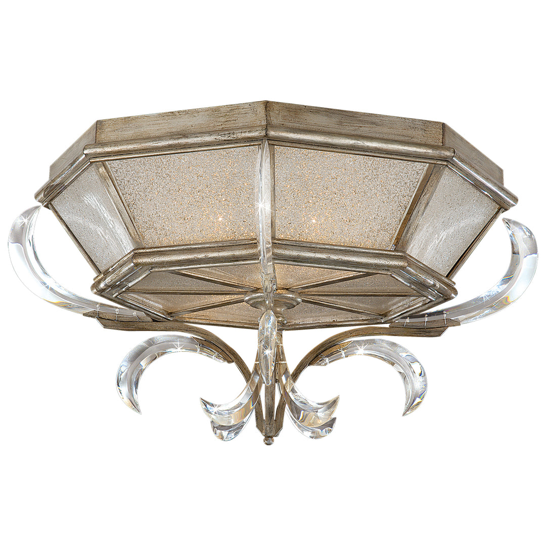 Fine Art Handcrafted Lighting Beveled Arcs Flush Mount Ceiling Flush Mounts Fine Art Handcrafted Lighting Silver  