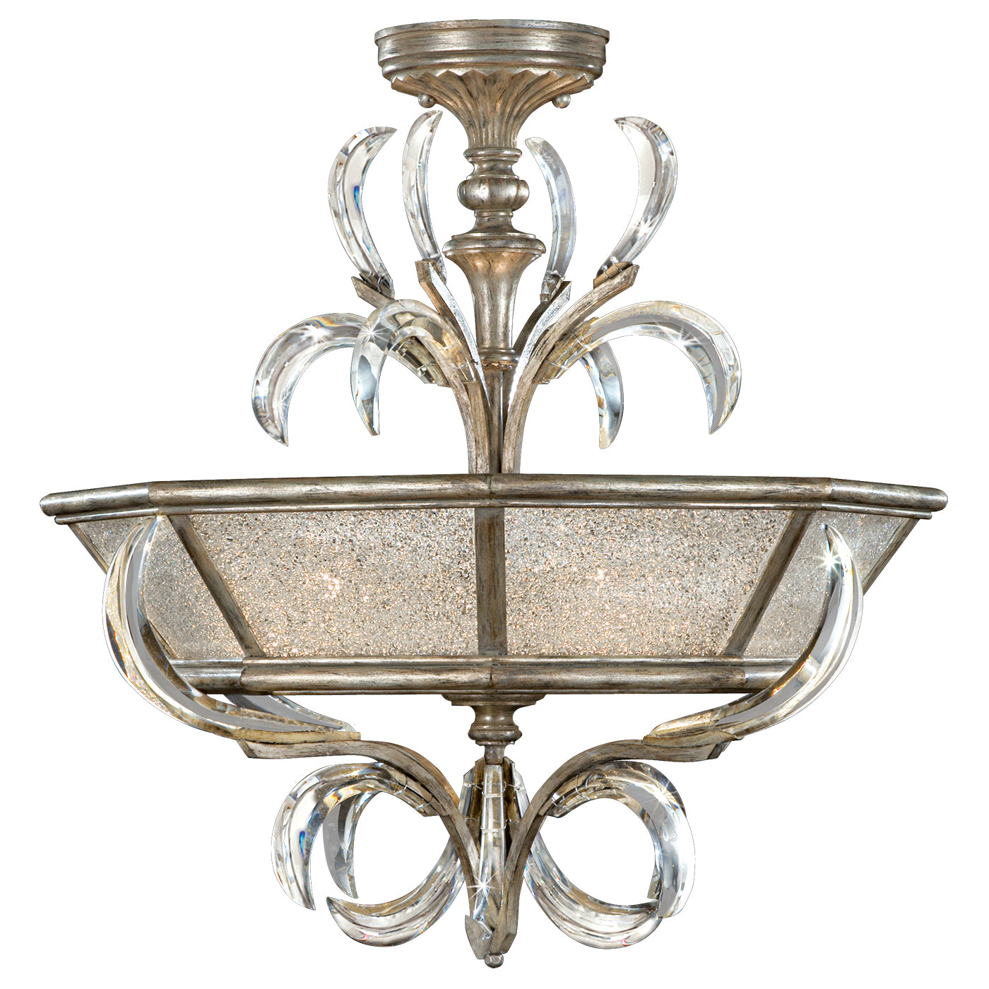 Fine Art Handcrafted Lighting Beveled Arcs Semi-Flush Mount