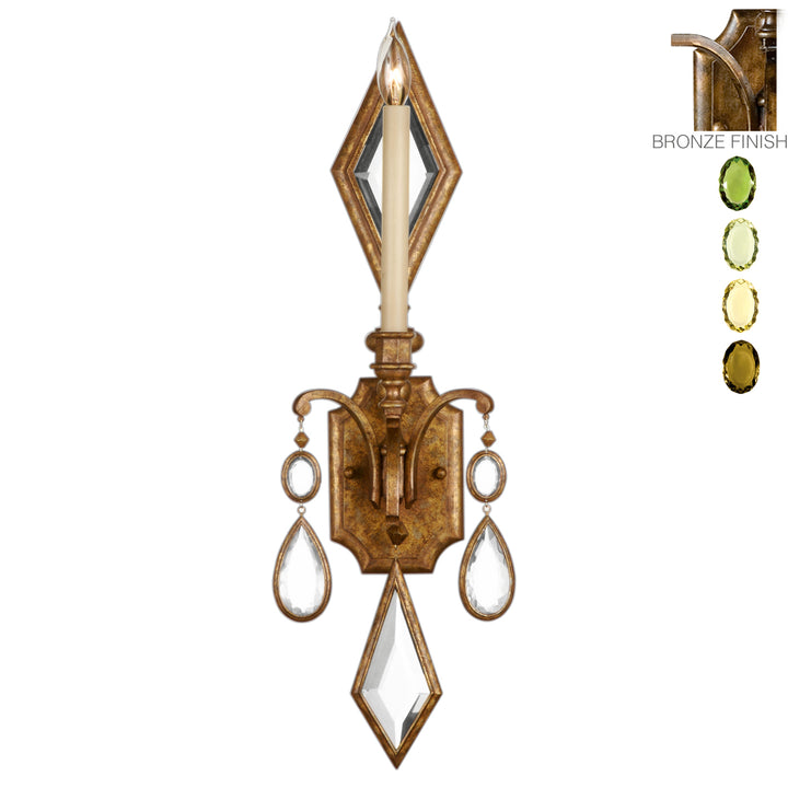 Fine Art Handcrafted Lighting Encased Gems Sconce