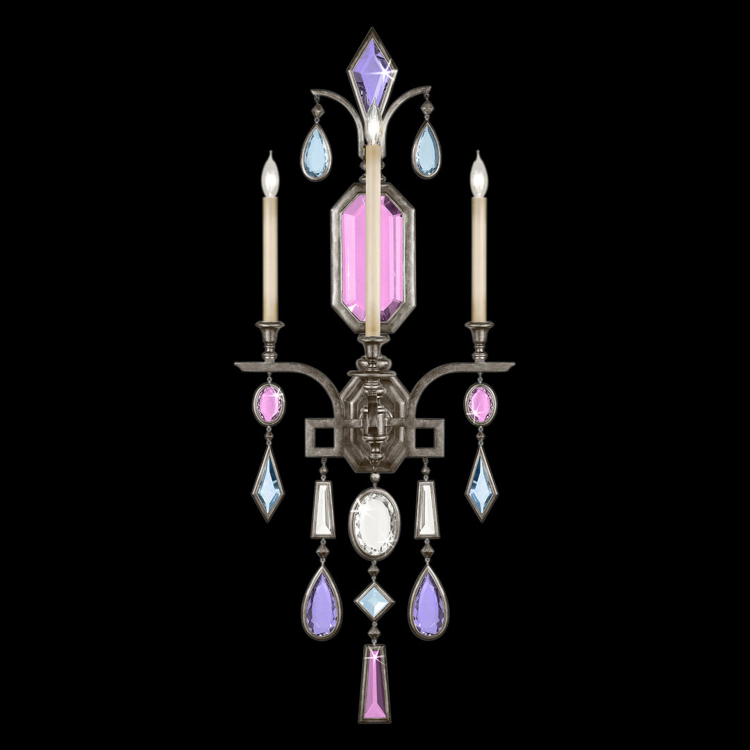 Fine Art Handcrafted Lighting Encased Gems Sconce