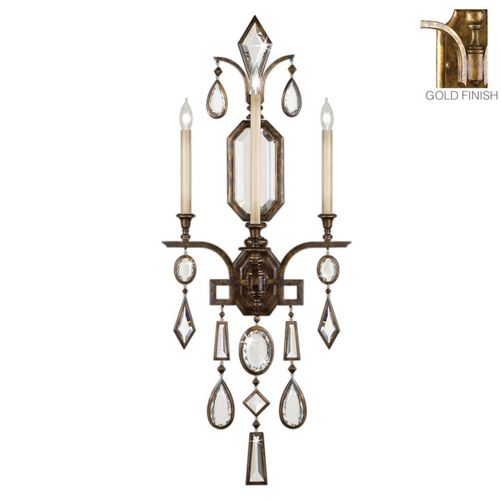 Fine Art Handcrafted Lighting Encased Gems Sconce