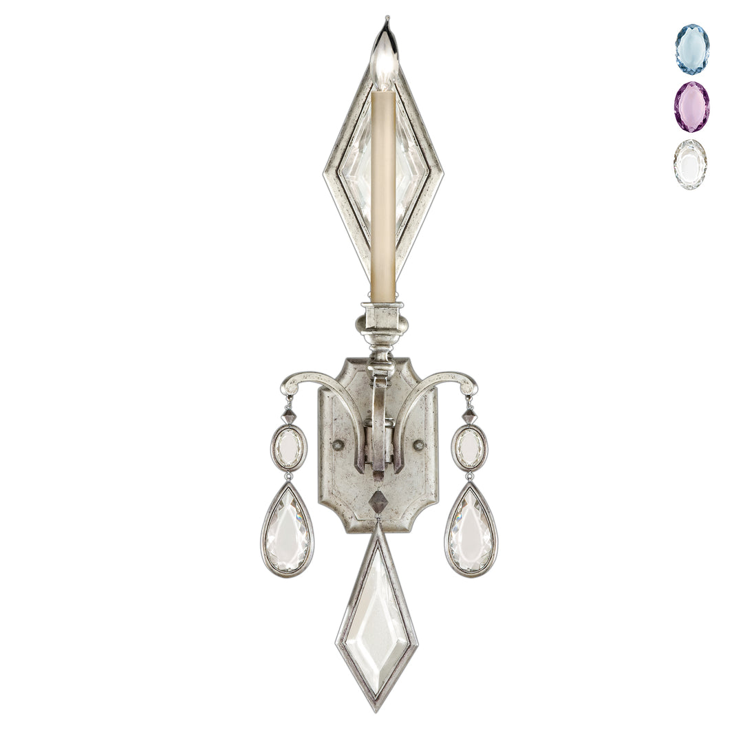 Fine Art Handcrafted Lighting Encased Gems Sconce