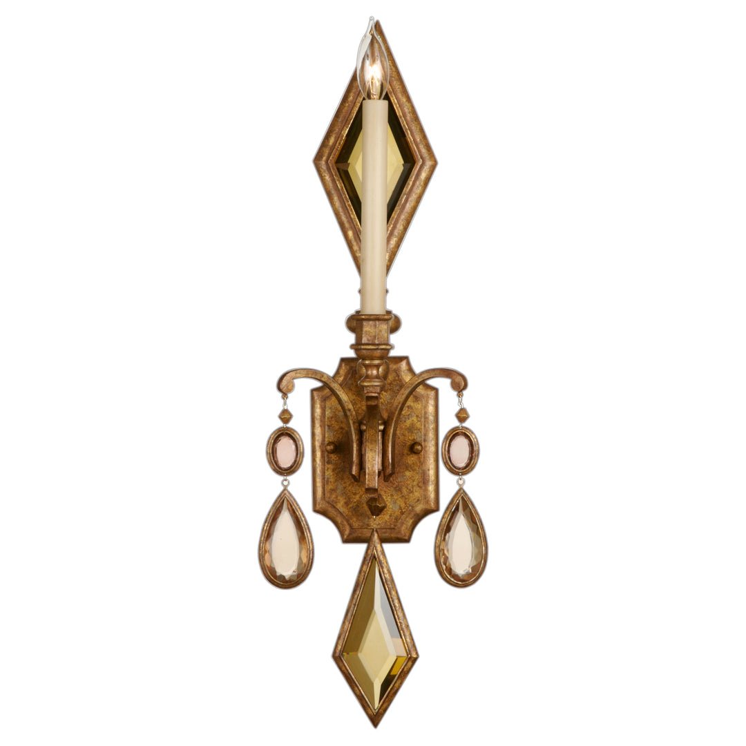 Fine Art Handcrafted Lighting Encased Gems Sconce