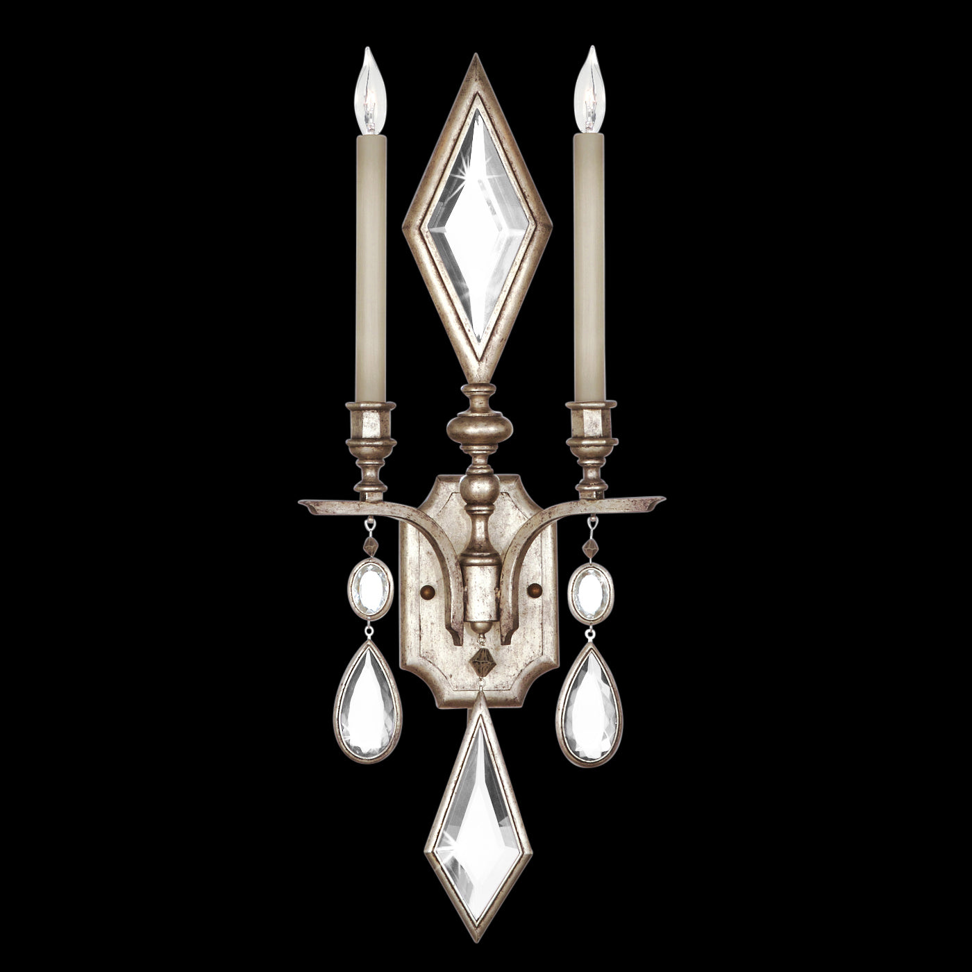 Fine Art Handcrafted Lighting Encased Gems Sconce