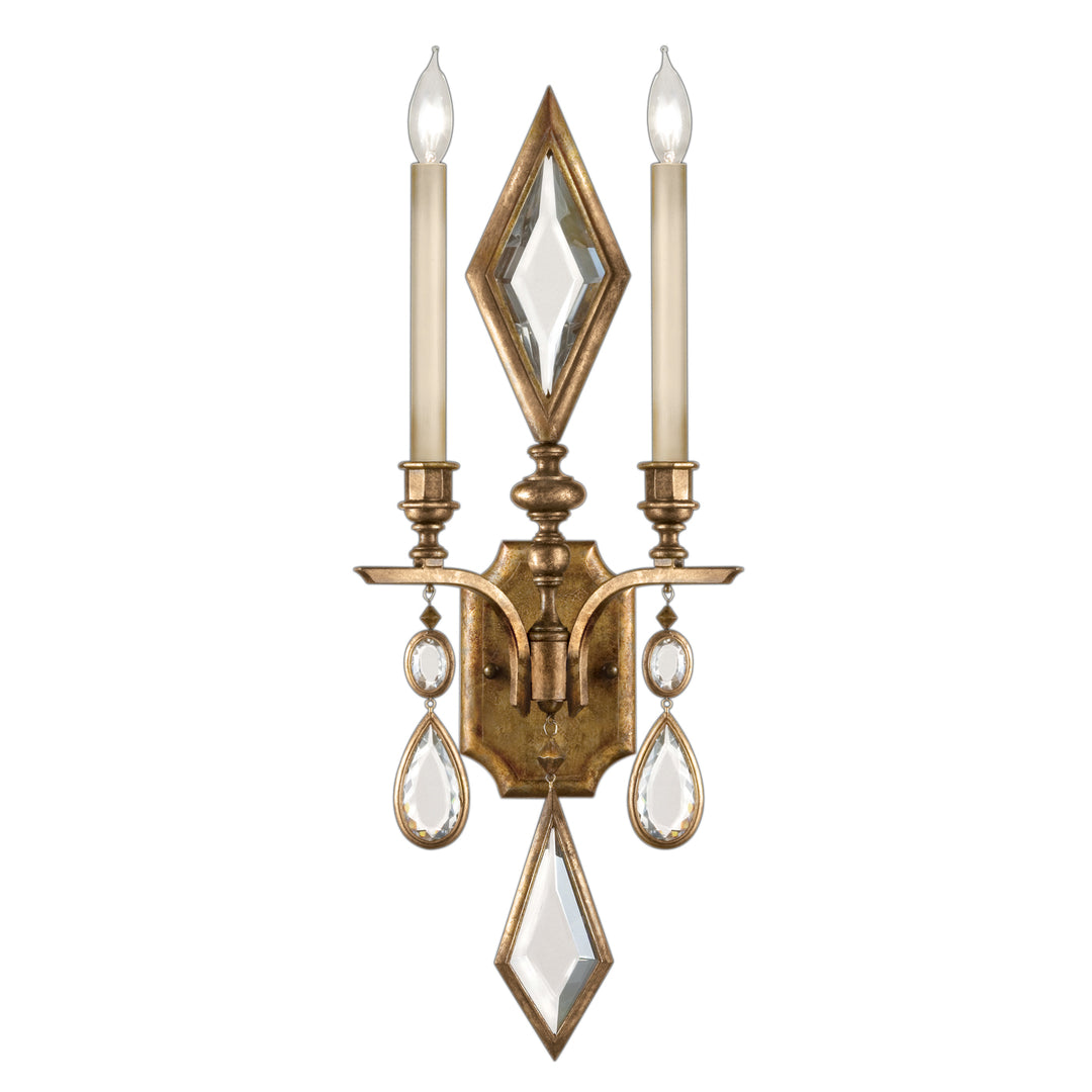 Fine Art Handcrafted Lighting Encased Gems Sconce