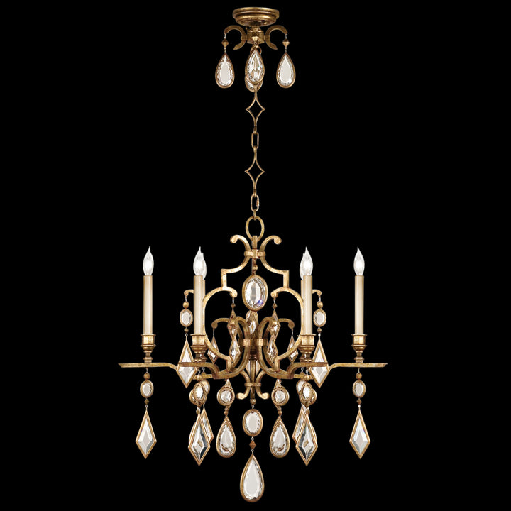 Fine Art Handcrafted Lighting Encased Gems Chandelier Chandeliers Fine Art Handcrafted Lighting Silver w/Multi-colored Crystal Gems  