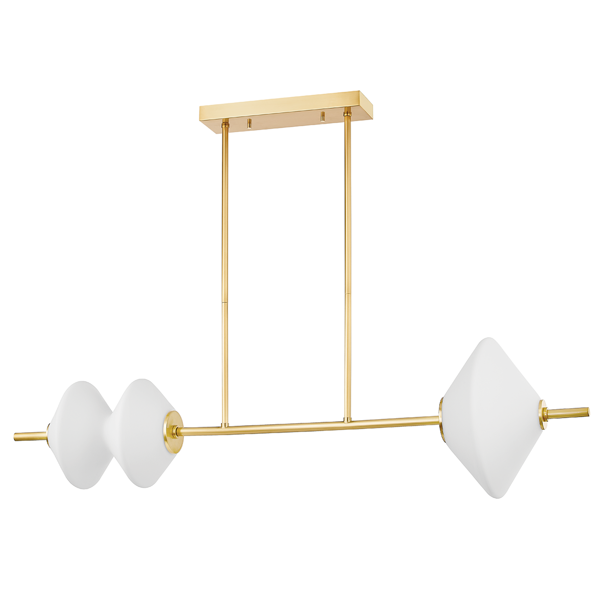 Hudson Valley Lighting Barrow Linear Chandelier Hudson Valley Lighting Aged Brass  