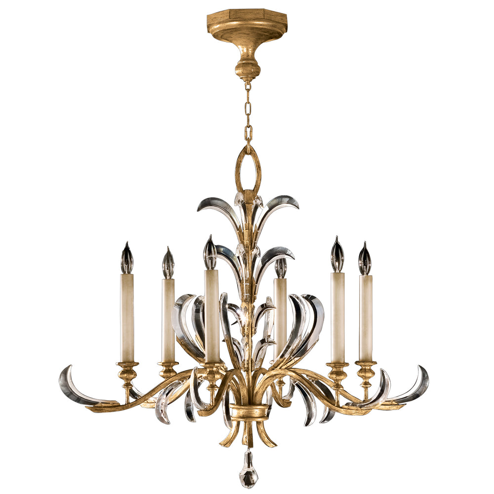 Fine Art Handcrafted Lighting Beveled Arcs Chandelier Chandeliers Fine Art Handcrafted Lighting Gold 37 x 32 