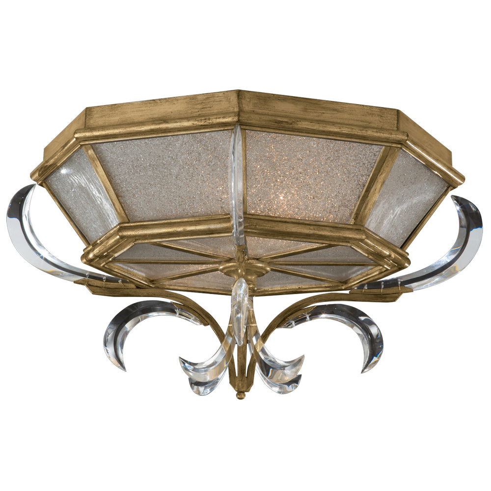 Fine Art Handcrafted Lighting Beveled Arcs Flush Mount Ceiling Flush Mounts Fine Art Handcrafted Lighting Gold  