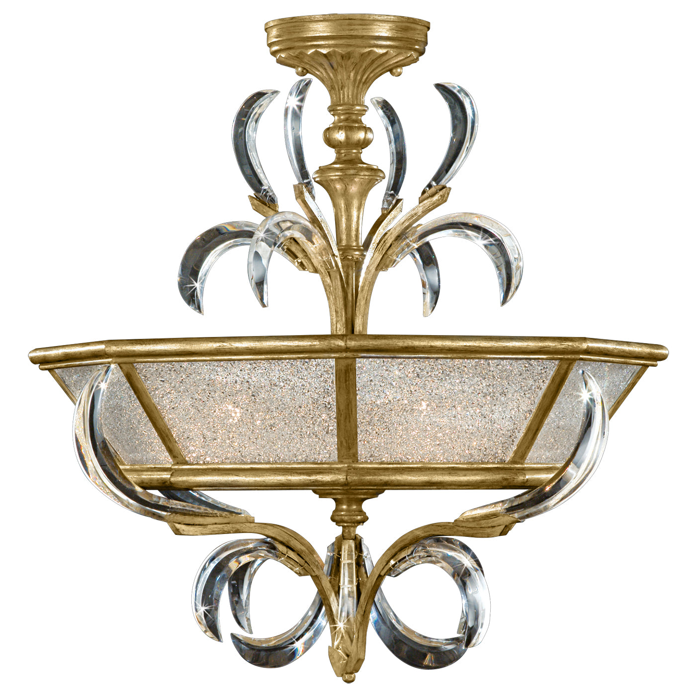 Fine Art Handcrafted Lighting Beveled Arcs Semi-Flush Mount