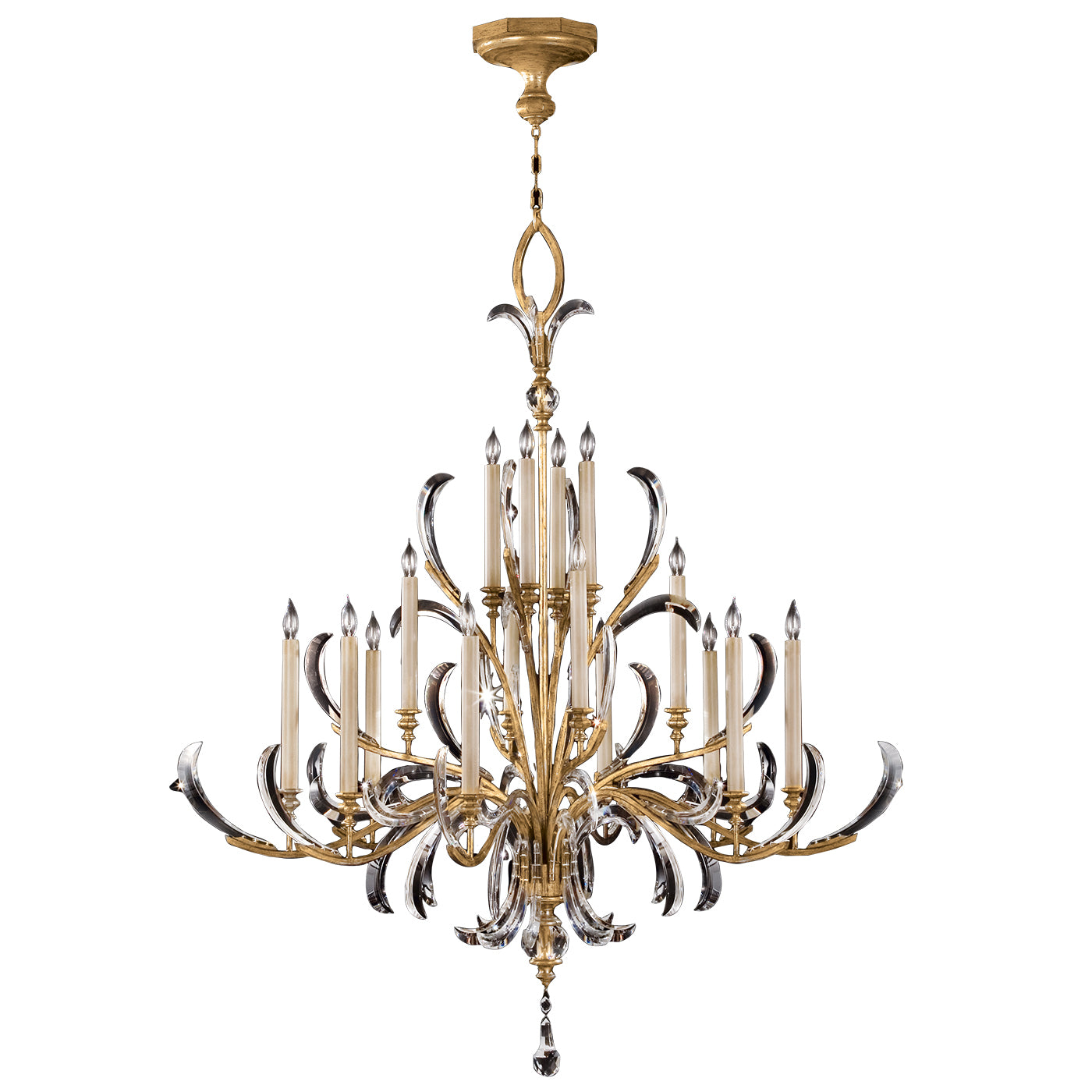 Fine Art Handcrafted Lighting Beveled Arcs Chandelier Chandeliers Fine Art Handcrafted Lighting Gold 58 x 69 