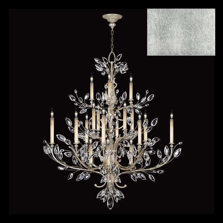 Fine Art Handcrafted Lighting Crystal Laurel Chandelier Chandeliers Fine Art Handcrafted Lighting Silver Leaf  