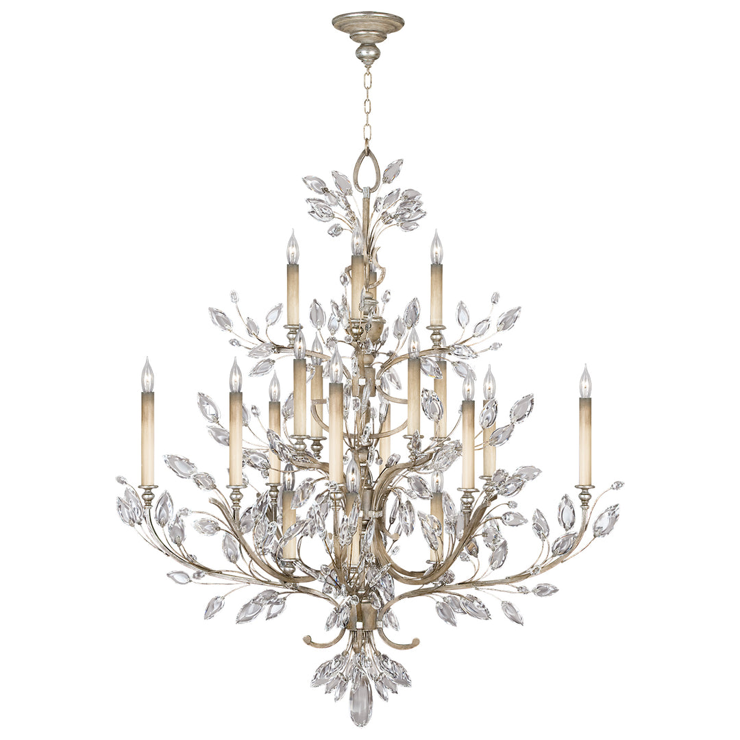 Fine Art Handcrafted Lighting Crystal Laurel Chandelier Chandeliers Fine Art Handcrafted Lighting Silver  