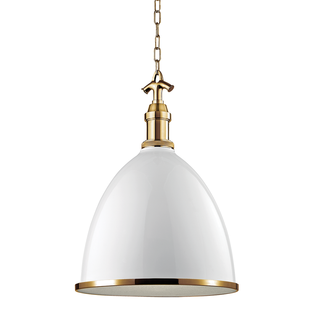 Hudson Valley Lighting Viceroy Pendant Pendants Hudson Valley Lighting White/aged Brass  