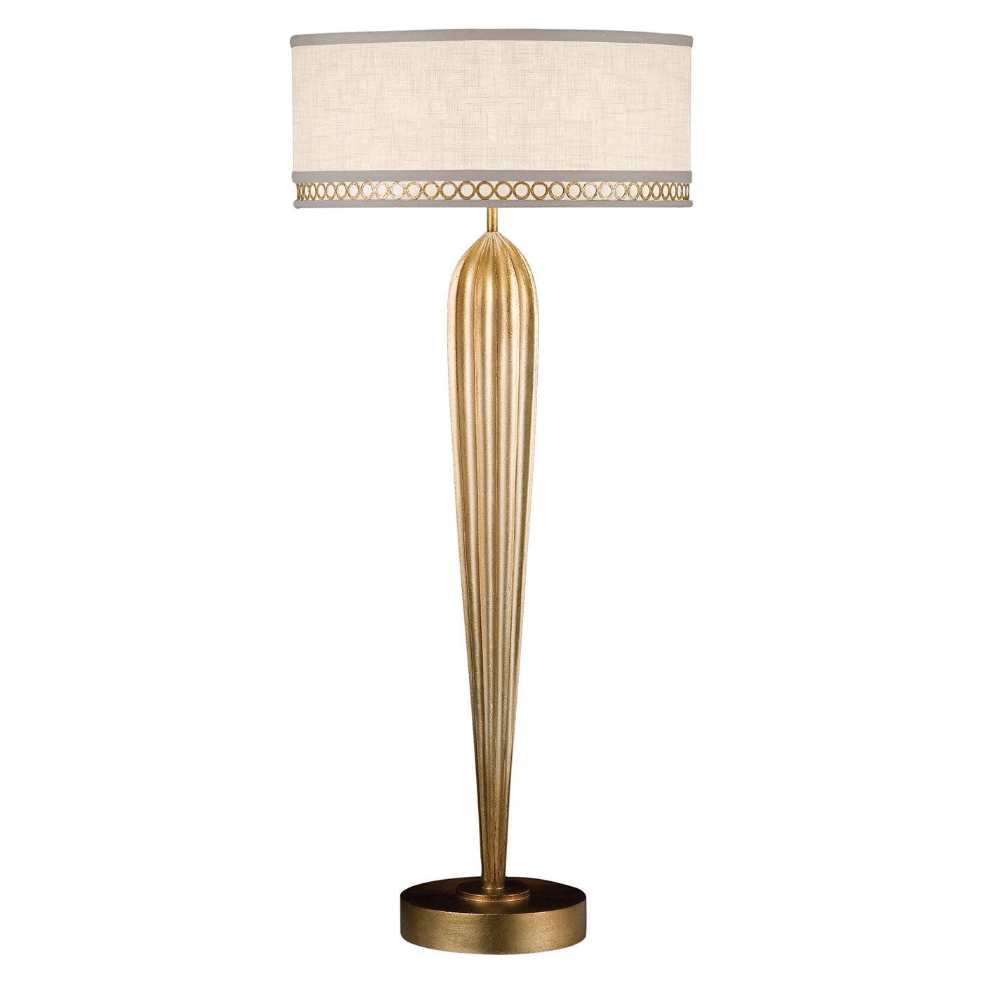 Fine Art Handcrafted Lighting Allegretto Table Lamp Table Lamps Fine Art Handcrafted Lighting Gold w/White Linen Shade  