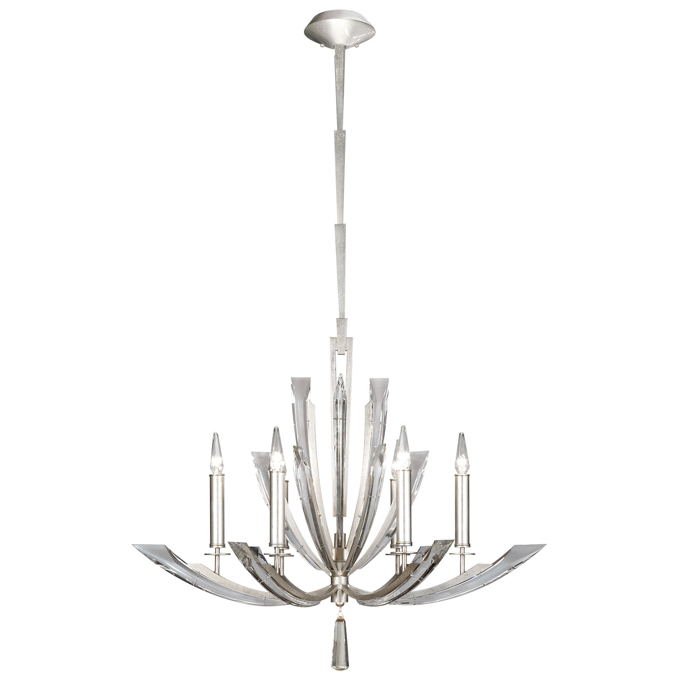 Fine Art Handcrafted Lighting Vol de Cristal Chandelier Chandeliers Fine Art Handcrafted Lighting Silver 36 x 29 