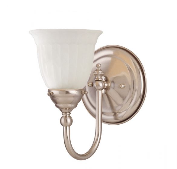 Savoy House Brunswick Bath Vanity Lights Savoy House 6x8.5 Satin Nickel Glass