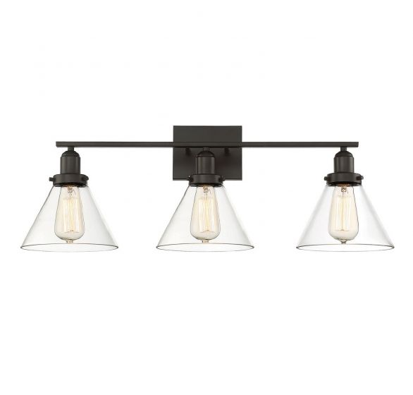 Savoy House Essentials Drake Bath Vanity Lights Savoy House 28.5x10 Bronze Clear Glass