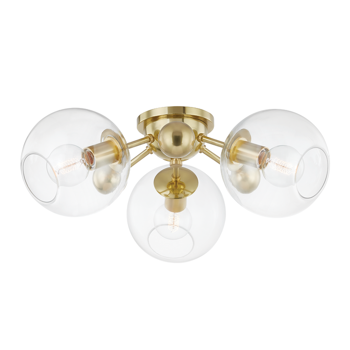 Hudson Valley Lighting Abbott Semi Flush Ceiling Semi Flush Mounts Hudson Valley Lighting Aged Brass  