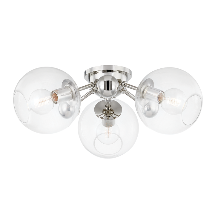 Hudson Valley Lighting Abbott Semi Flush Ceiling Semi Flush Mounts Hudson Valley Lighting Polished Nickel  