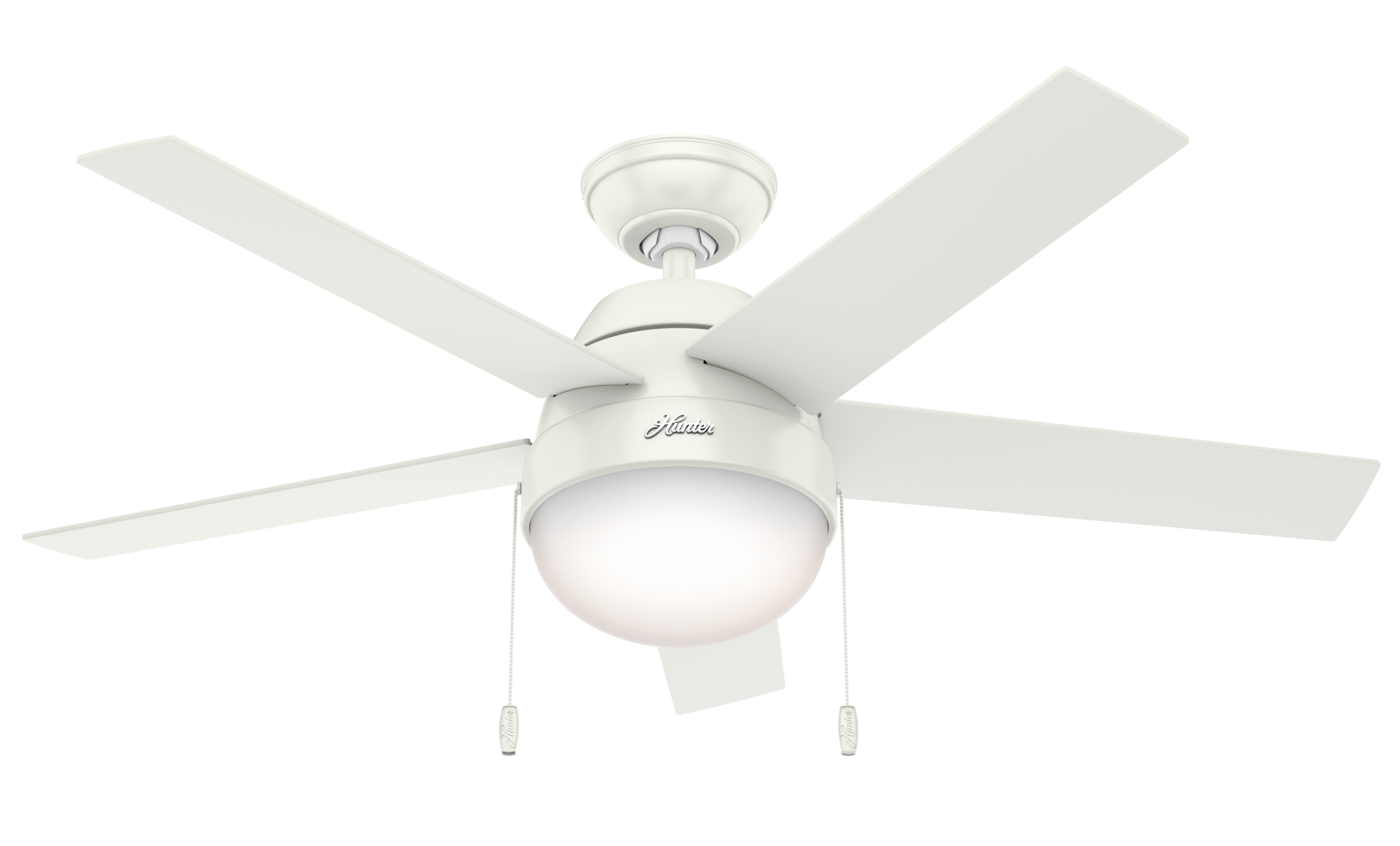 Hunter 46 inch Anslee Ceiling Fan with LED Light Kit and Pull Chain Ceiling Fan Hunter   